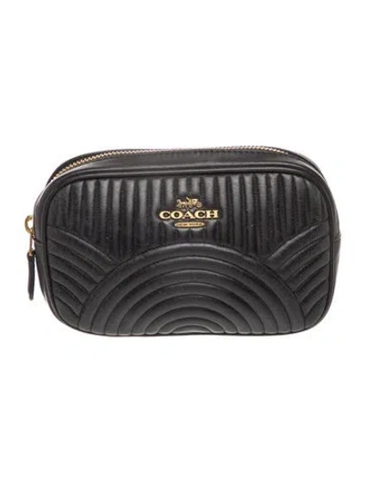 Pre-owned Coach Leather Clutch In Black