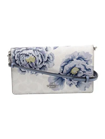 Pre-owned Coach Leather Clutch In Blue