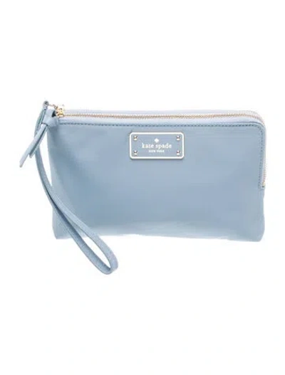 Pre-owned Coach Leather Clutch In Blue