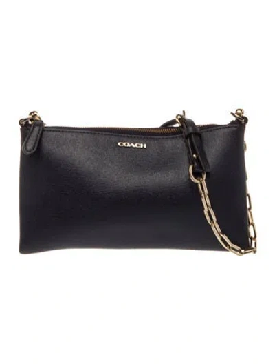 Pre-owned Coach Leather Clutch In Blue