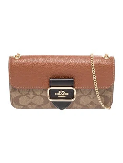 Pre-owned Coach Leather Clutch In Brown