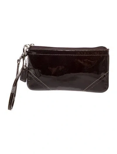 Pre-owned Coach Leather Clutch In Brown