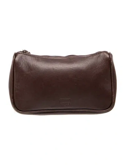 Pre-owned Coach Leather Clutch In Brown