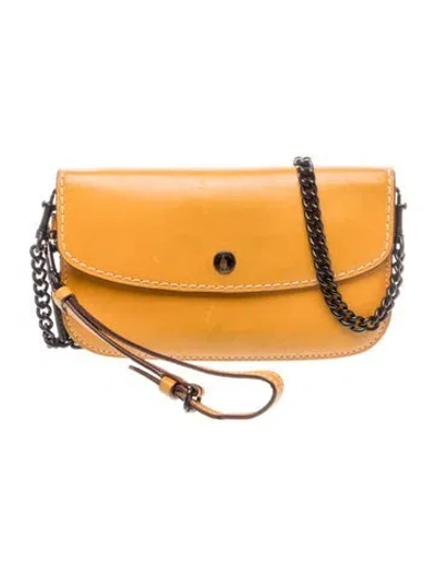 Pre-owned Coach Leather Clutch In Brown