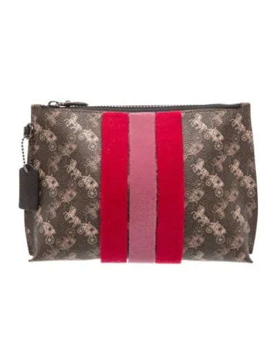 Pre-owned Coach Leather Clutch In Brown