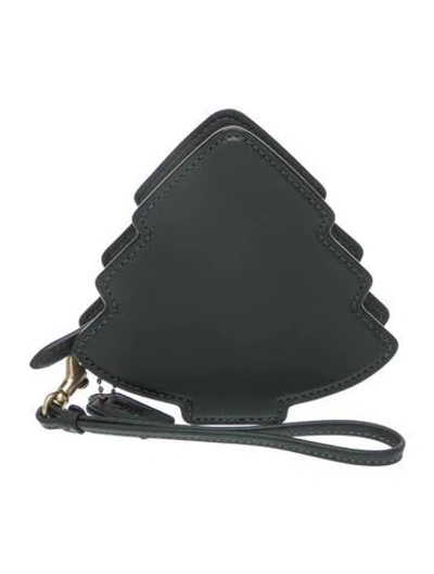 Pre-owned Coach Leather Clutch In Green