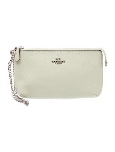 Pre-owned Coach Leather Clutch In Green