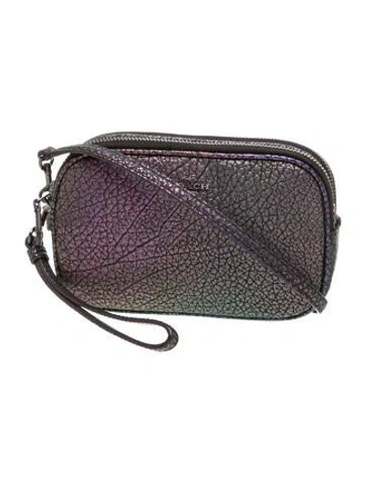 Pre-owned Coach Leather Clutch In Grey