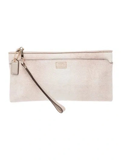 Pre-owned Coach Leather Clutch In Multi