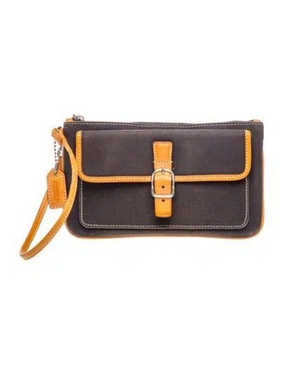 Pre-owned Coach Leather Clutch In Multicolor