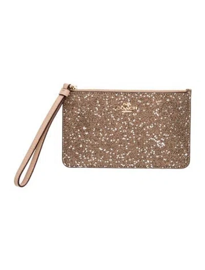 Pre-owned Coach Leather Clutch In Neutral