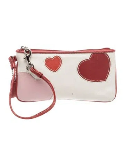 Pre-owned Coach Leather Clutch In Neutral