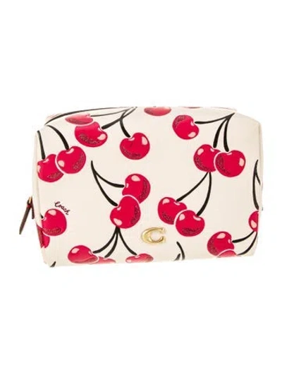 Pre-owned Coach Leather Clutch In Neutral