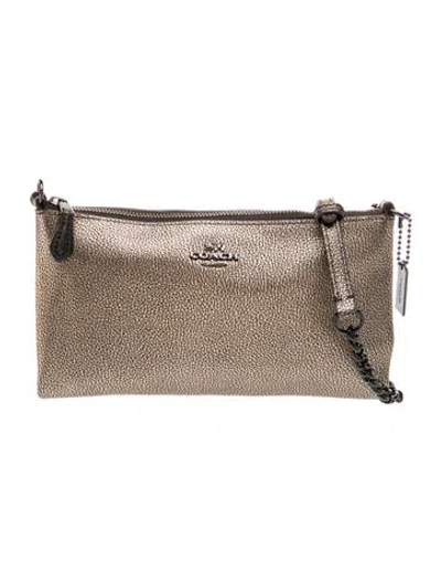 Pre-owned Coach Leather Clutch In Neutral
