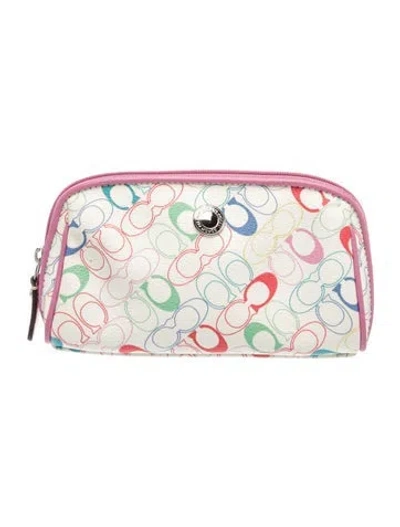 Pre-owned Coach Leather Clutch In Neutral