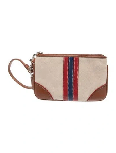 Pre-owned Coach Leather Clutch In Neutral