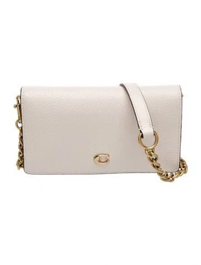 Pre-owned Coach Leather Clutch In Neutral