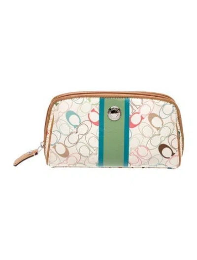 Pre-owned Coach Leather Clutch In Neutral