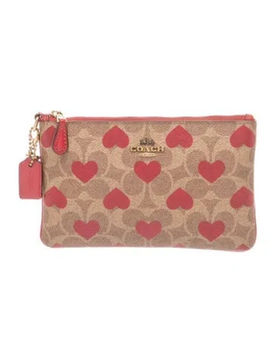 Pre-owned Coach Leather Clutch In Neutral