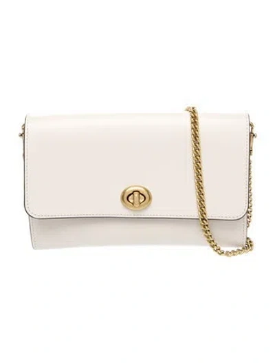Pre-owned Coach Leather Clutch In Neutral
