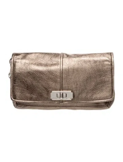 Pre-owned Coach Leather Clutch In Neutrals