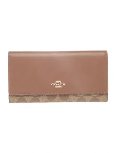 Pre-owned Coach Leather Clutch In Neutrals