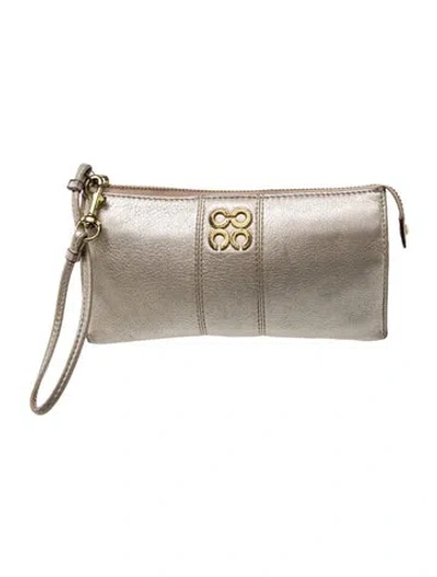 Pre-owned Coach Leather Clutch In Neutrals