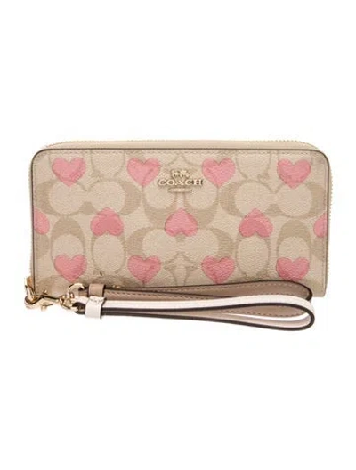 Pre-owned Coach Leather Clutch In Neutrals