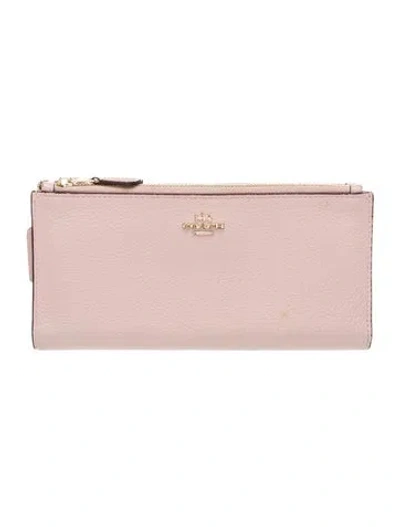 Pre-owned Coach Leather Clutch In Pink