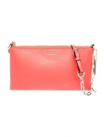Pre-owned Coach Leather Clutch In Pink