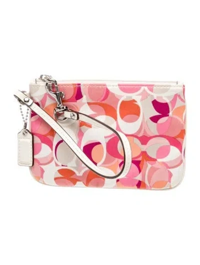 Pre-owned Coach Leather Clutch In Pink