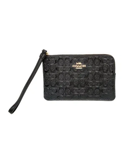 Pre-owned Coach Leather Clutch W/ Tags In Black