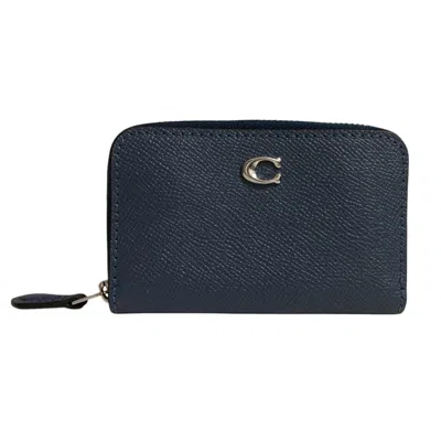 Pre-owned Coach Leather Coin Purse/coin Case () In Blue