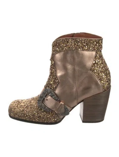 Pre-owned Coach Leather Colorblock Pattern Boots
