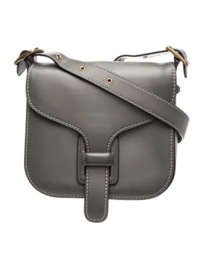 Pre-owned Coach Leather Courier Glovetanned W/ Tags In Gray