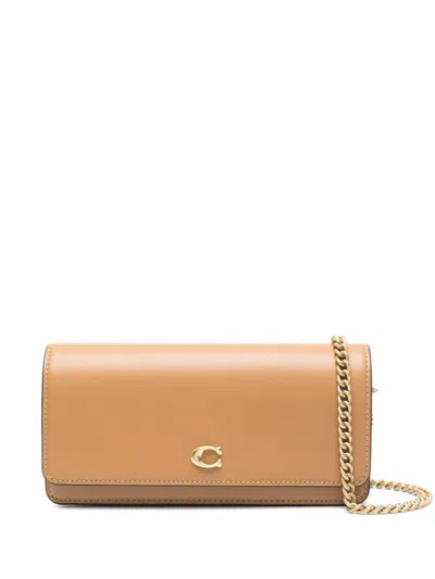 Coach Leather Cross Body Bag In Brown