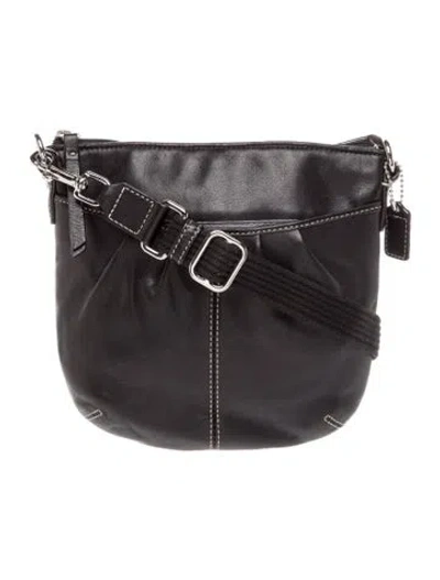 Pre-owned Coach Leather Crossbody Bag In Black
