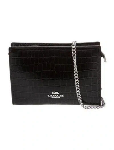 Pre-owned Coach Leather Crossbody Bag In Black