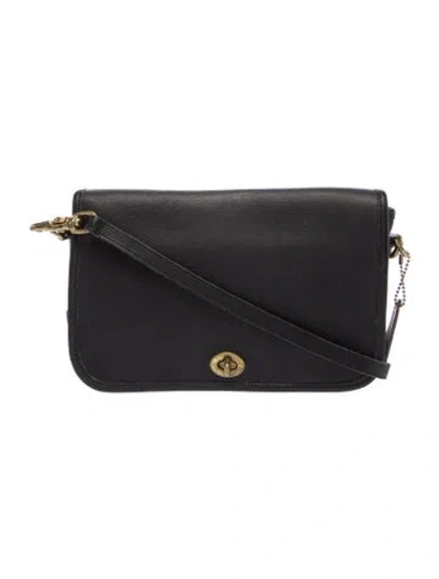 Pre-owned Coach Leather Crossbody Bag In Black