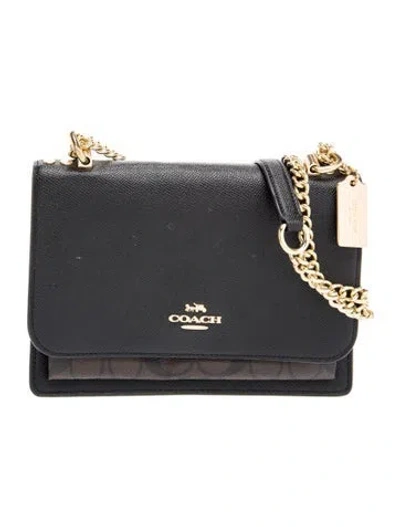 Pre-owned Coach Leather Crossbody Bag In Black