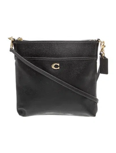 Pre-owned Coach Leather Crossbody Bag In Black