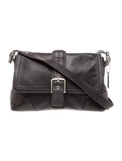 Pre-owned Coach Leather Crossbody Bag In Black