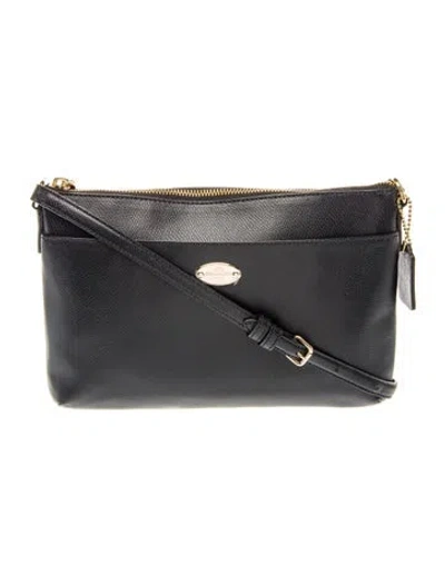 Pre-owned Coach Leather Crossbody Bag In Black