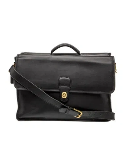 Pre-owned Coach Leather Crossbody Bag In Black