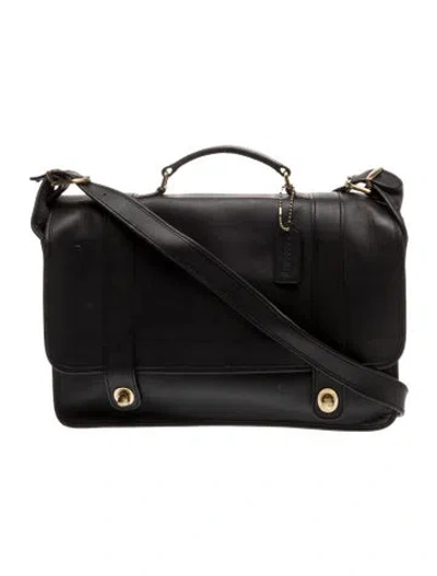 Pre-owned Coach Leather Crossbody Bag In Black