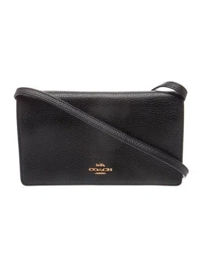 Pre-owned Coach Leather Crossbody Bag In Black