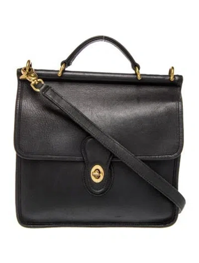 Pre-owned Coach Leather Crossbody Bag In Black