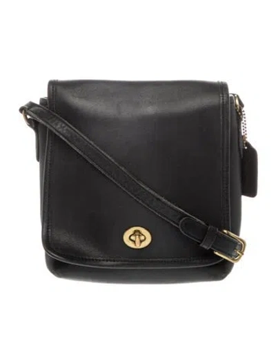 Pre-owned Coach Leather Crossbody Bag In Black