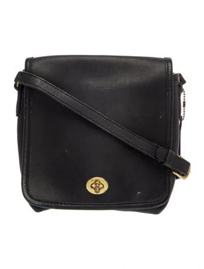 Pre-owned Coach Leather Crossbody Bag In Black