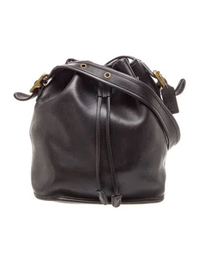 Pre-owned Coach Leather Crossbody Bag In Black